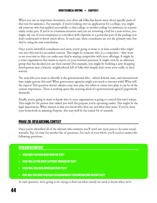 Open Technical Writing - New Page